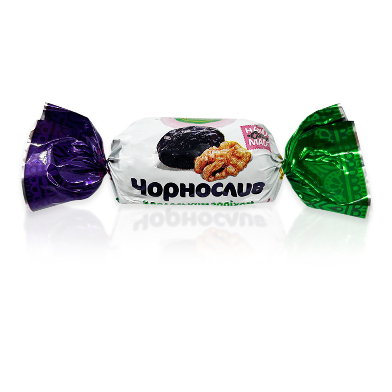 Цукерки “ЧОРНОСЛИВ З ВОЛОСЬКИМ ГОРІХОМ“, вага 1 кг, виробник Amanti, Україна