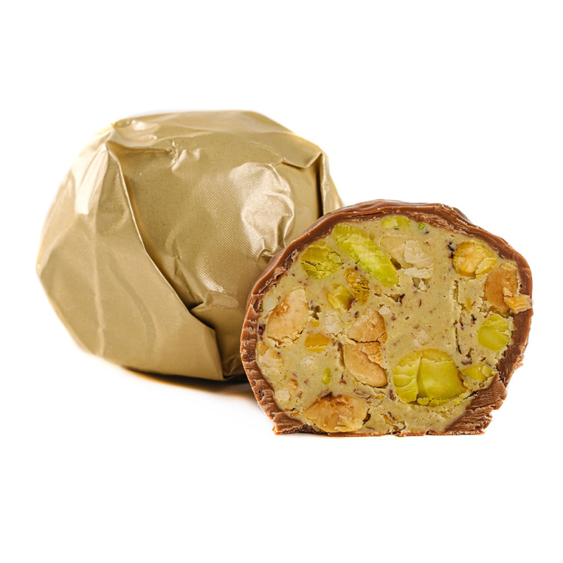 Цукерки Дубайські Lux Choco №8, 3 кг, з фісташкою, в молочному шоколаді