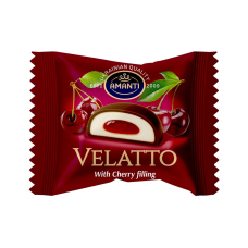 Цукерки “VELATTO“ зі смаком ВИШНІ, 1 кг, виробник Amanti, вага 1 кг