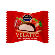 Цукерки “VELATTO“ зі смаком ПОЛУНИЦІ, 1 кг, вага 1 кг, виробник Amanti