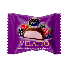 Цукерки “VELATTO“ зі смаком ЛІСОВИХ ЯГІД ТА ЙОГУРТУ, 1 кг, виробник Amanti, Україна
