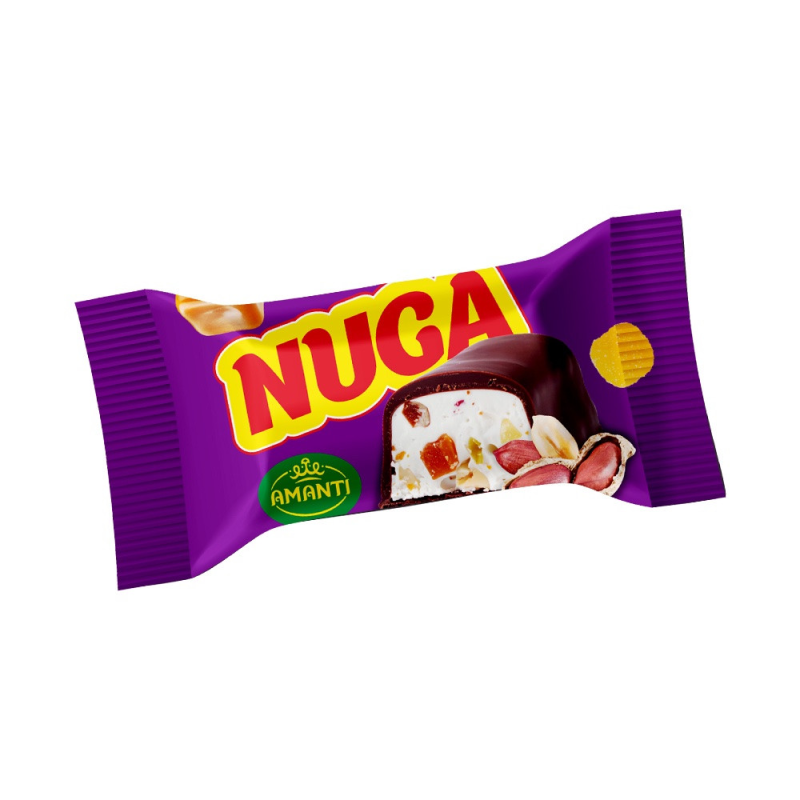 Цукерки “NUGA“ глазуровані, 1 кг, виробник Amanti, смачні шоколадні цукерки