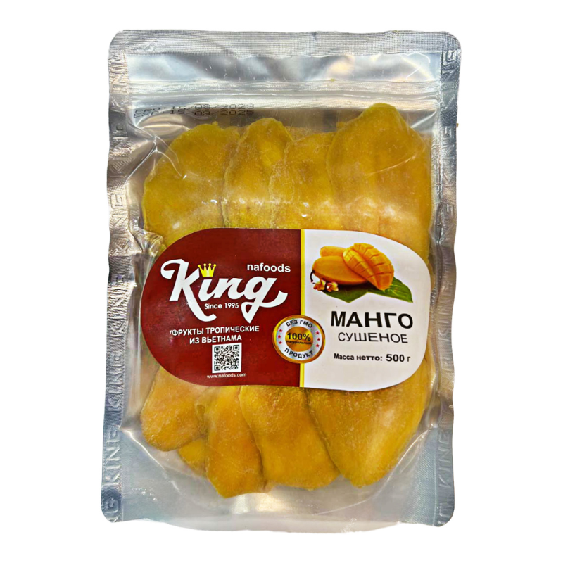 Манго King 0.5кг, сушене, високоякісне масло, 500г