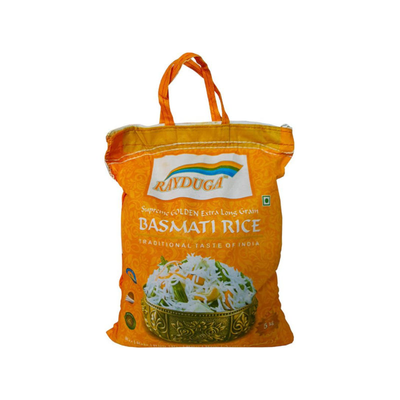 Рис Басматі Golden Grain 5кг - довгозернистий, ароматний, ідеальний для плову