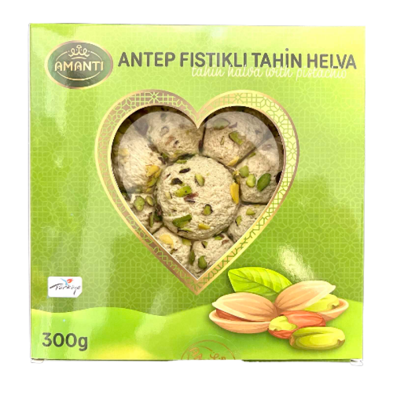 Халва Тахінна з фісташкою подарункова, 300г, виробник Amanti, Туреччина