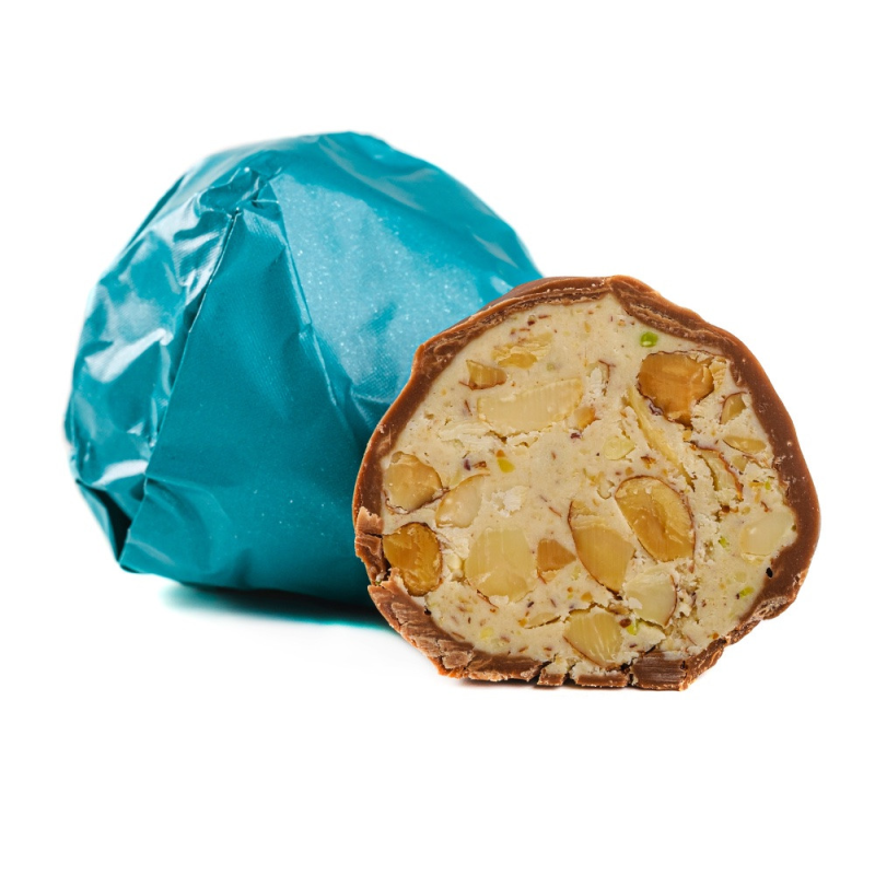 Цукерки Дубайські Lux Choco №2, 3 кг, з подрібненим мигдалем, кеш“ю та фісташкою в молочному шоколаді